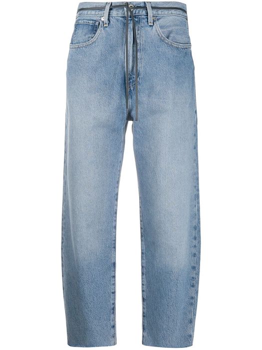 Levi's: Made & Crafted high-waisted cropped jeans - Blue