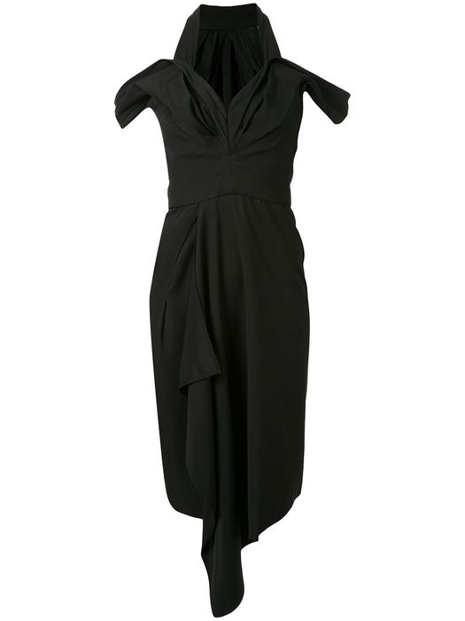 Maticevski draped asymmetric dress - Black