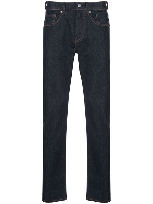 Levi's: Made & Crafted 502 mid-rise tapered-leg jeans - Blue
