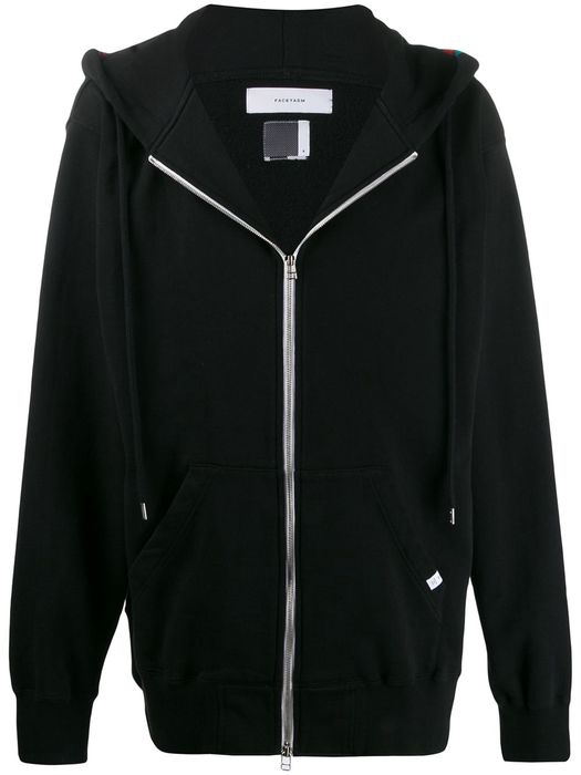 Facetasm zip-up hooded jacket - Black