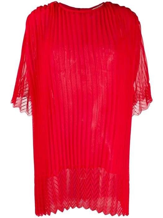Marco De Vincenzo oversized pleated blouse - Red