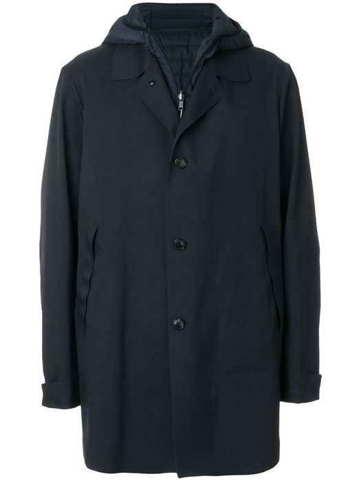 Liska single breasted jacket with padded vest piece - Blue