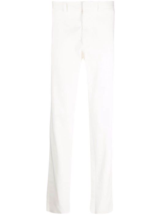 Caruso straight-leg cotton trousers - White