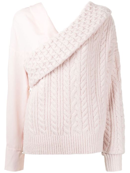 Hellessy asymmetric knit cashmere jumper - Pink