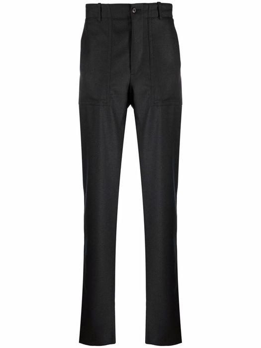 Caruso straight-leg wool trousers - Grey