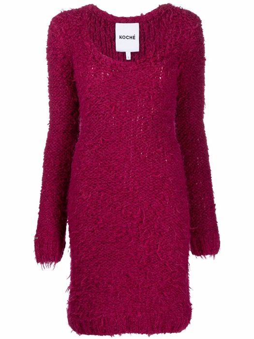 Koché chunky-knit dress - Pink