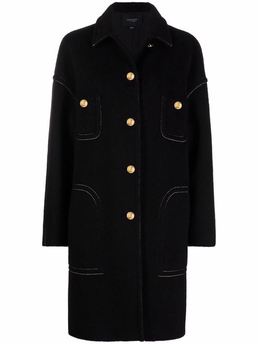 Giambattista Valli button-front coat - Black
