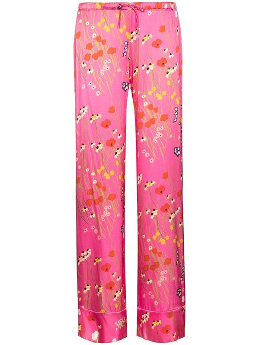 Bernadette Louis floral-print straight-leg trousers - Pink