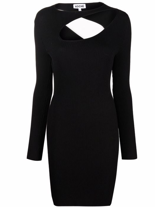 Koché cut-out knitted dress - Black