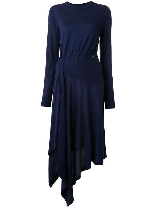 Sies Marjan Charlotte asymmetric knit dress - Blue