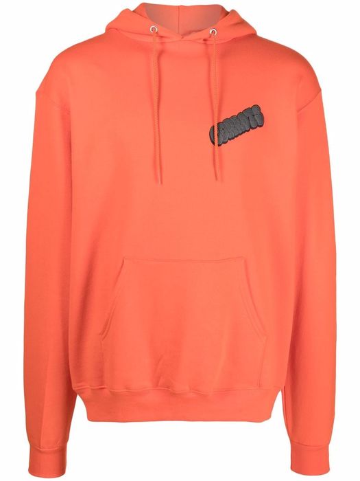 Carrots graffiti-print pullover hoodie - Orange