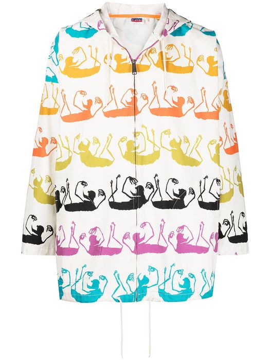 Levi's: Made & Crafted Freaky printed parka coat - White