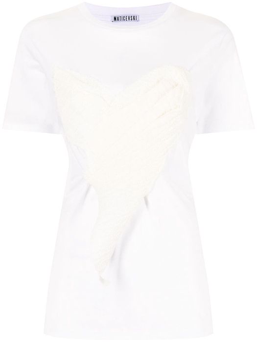 Maticevski Lady Love heart-detail T-shirt - White