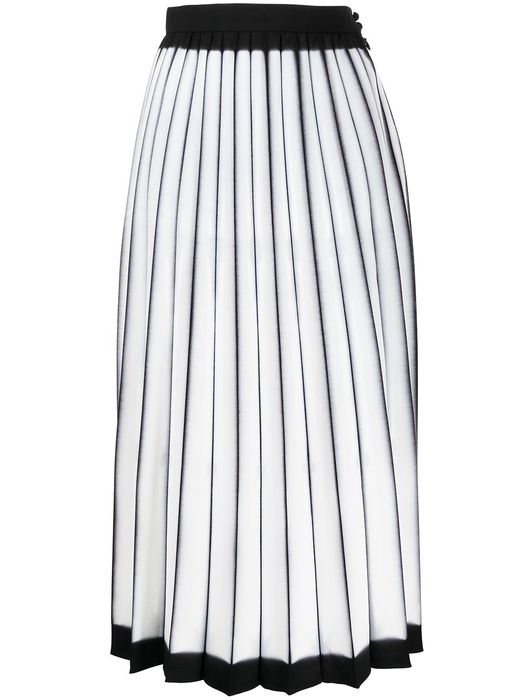 Mame Kurogouchi high-waisted pleated midi skirt - White