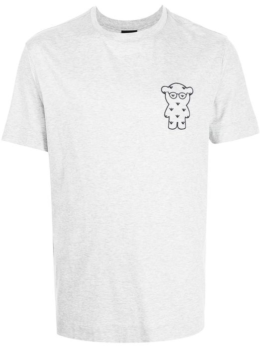 Emporio Armani appliqué-logo crew neck T-shirt - Grey