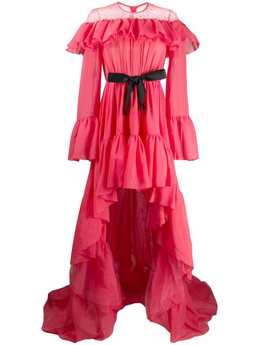 Giambattista Valli asymmetric ruffled gown - Pink
