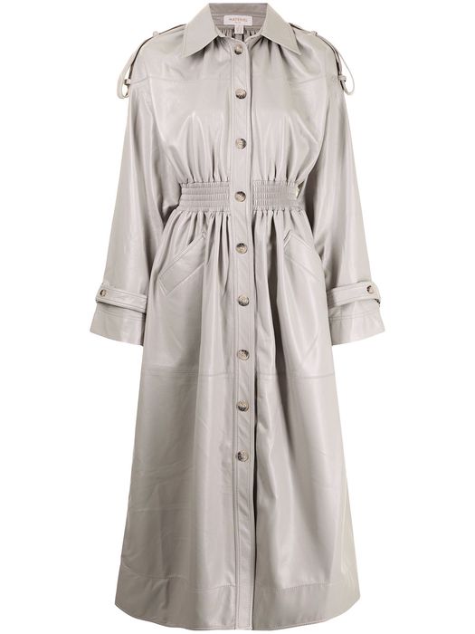 Materiel cinched-waist trench coat - Grey