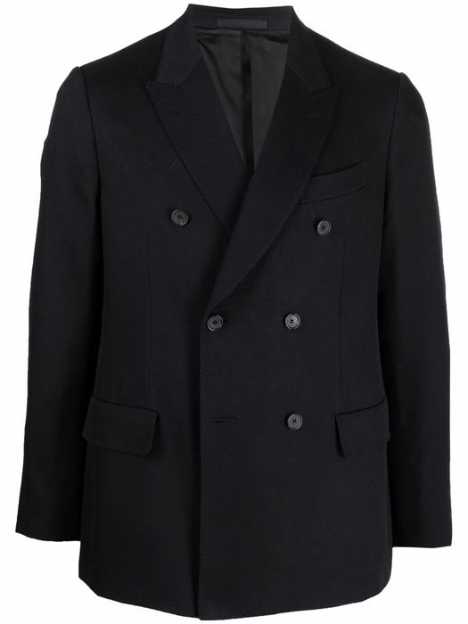 Caruso double-breasted tailored jacket - Black