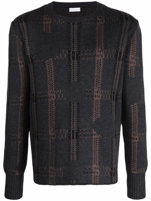 Caruso pattern-knit wool jumper - Grey