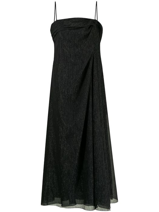 Emporio Armani asymmetric gathered dress - Black