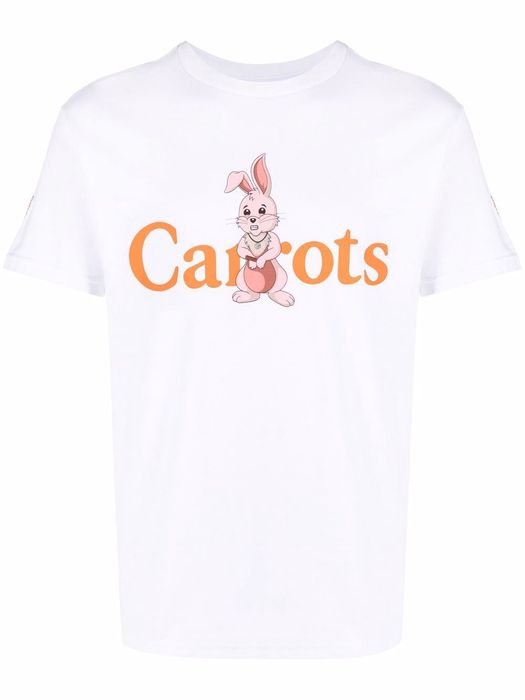 Carrots logo-print short-sleeved T-shirt - White
