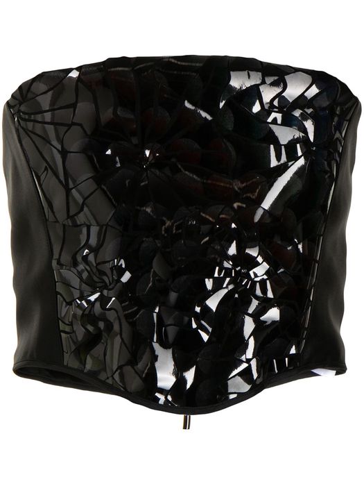 Maticevski gloss-effect corset - Black