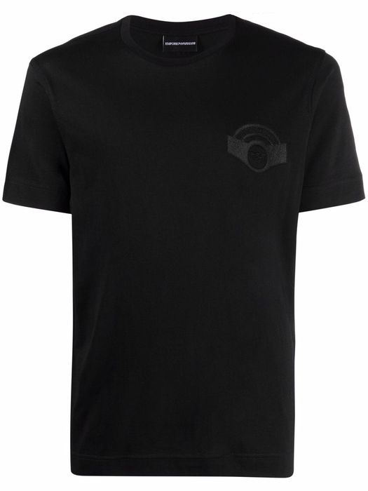 Emporio Armani appliqué logo T-shirt - Black