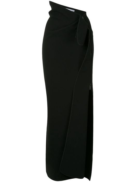 Maticevski asymmetric draped midi skirt - Black
