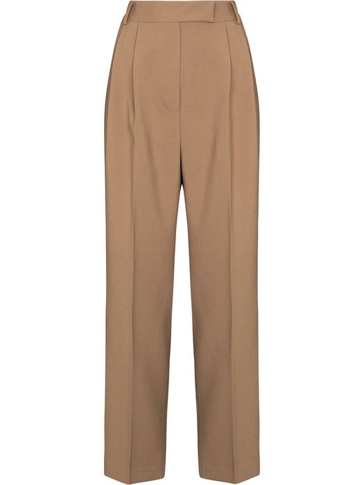 Frankie Shop Bea high-waisted tapered trousers - Neutrals