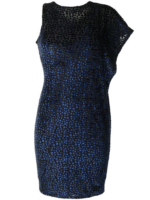 Emporio Armani asymmetric fitted dress - Blue
