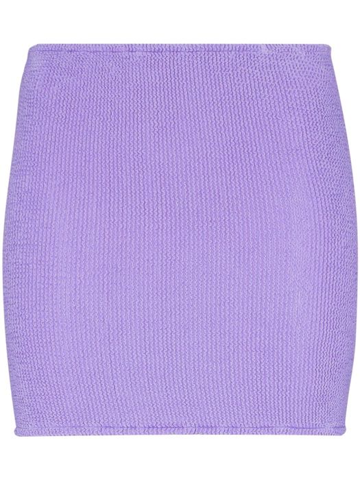 Hunza G fitted knit mini skirt - Purple