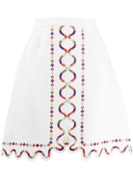 Giambattista Valli a-line cut-out skirt - White