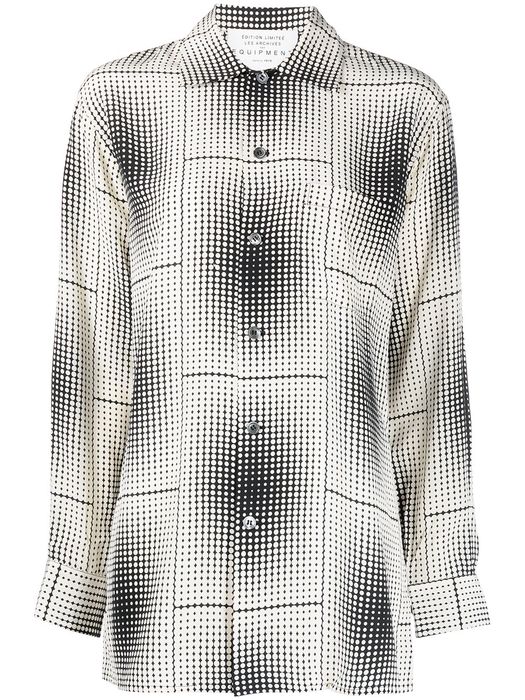 Equipment Archie 12 abstract-print shirt - White