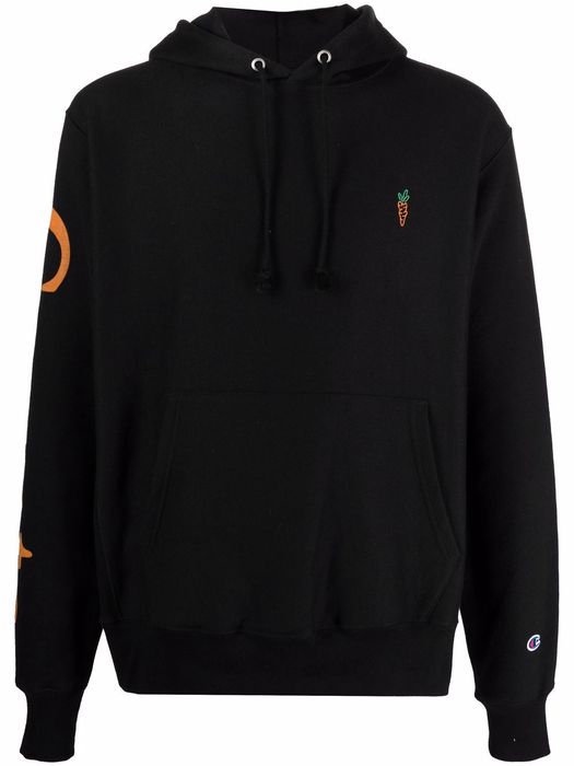 Carrots logo-print pullover hoodie - Black