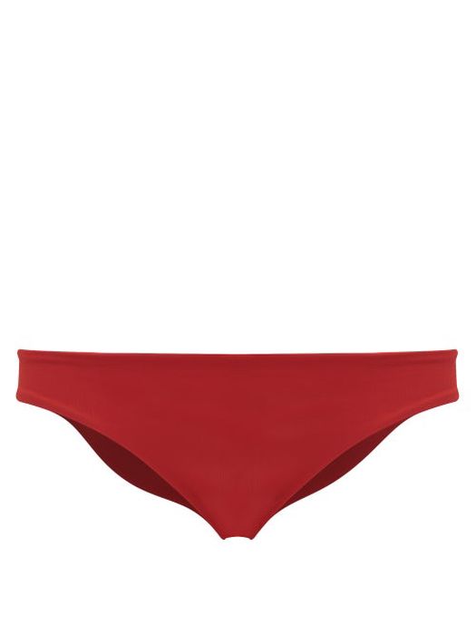 Haight - Mid-rise Bikini Briefs - Womens - Dark Red