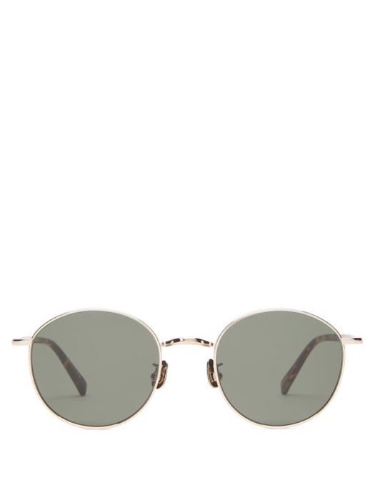 817 Blanc Lnt - Round Titanium Sunglasses - Mens - Tortoiseshell