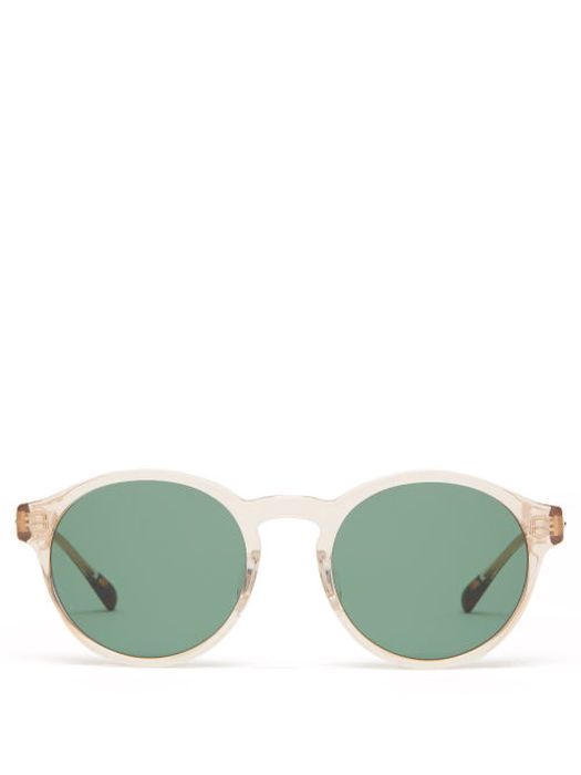 817 Blanc Lnt - Round Acetate Sunglasses - Mens - Clear