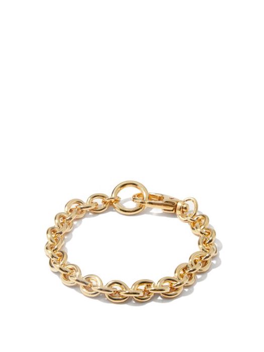 Laura Lombardi - Cable 14kt Gold-plated Cable-chain Anklet - Womens - Gold