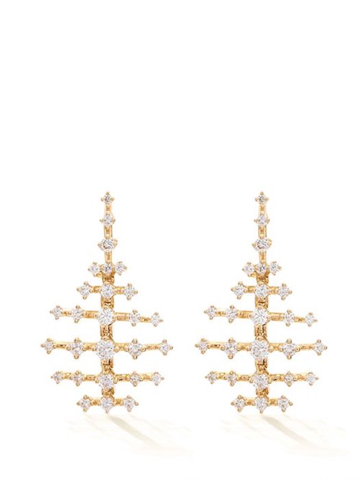 Fernando Jorge - Mini Disco 18kt Gold & Diamond Earrings - Womens - Gold