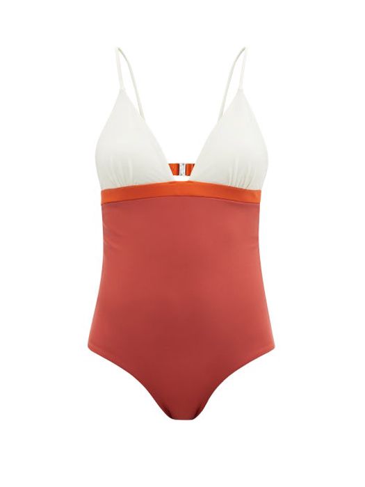 Casa Raki - Maggie V-neck Recycled-fibre Swimsuit - Womens - Multi
