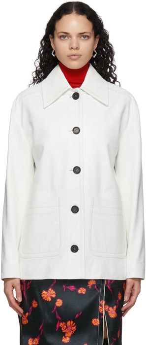 Meryll Rogge White Leather Vintage Jacket