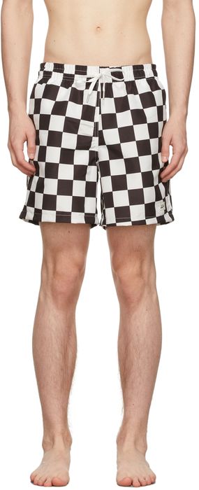 Bather Black & White Checkerboard Swim Shorts