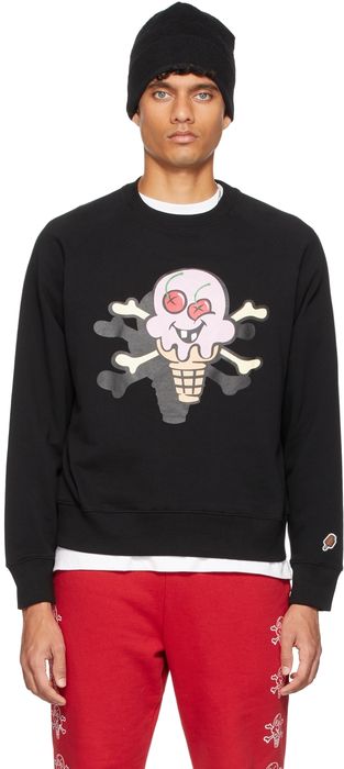 ICECREAM Black Cones & Bones Crewneck Sweatshirt