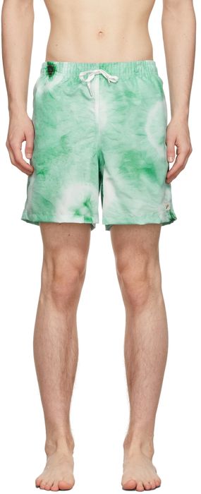 Bather Green Shibori Swim Shorts