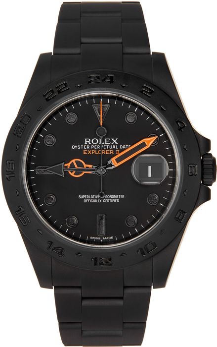 MAD Paris Black & Orange Customized Rolex Explorer II Watch