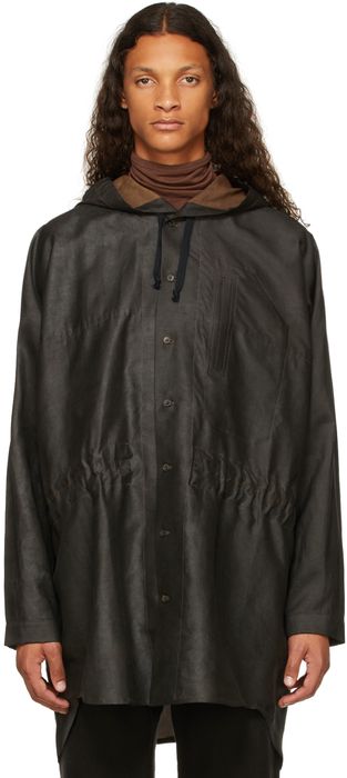 Jan-Jan Van Essche Black Silk Hooded #86 Jacket