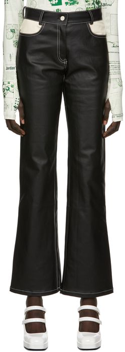 Kijun SSENSE Exclusive Black Coated Denim Jeans