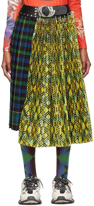 Chopova Lowena Argyle Half & Half Skirt