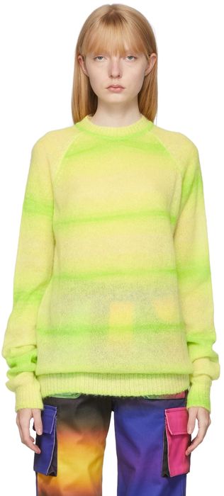 AGR Green Knit Crewneck Sweater