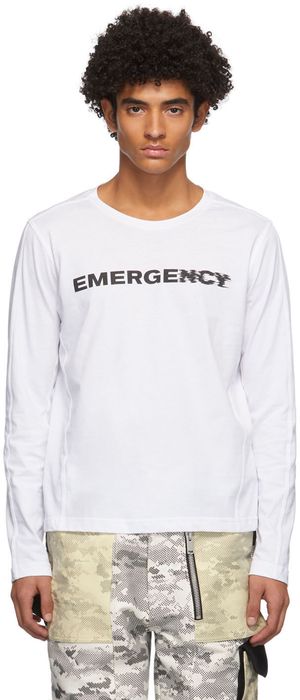 ADYAR SSENSE Exclusive White Logo Long Sleeve T-Shirt